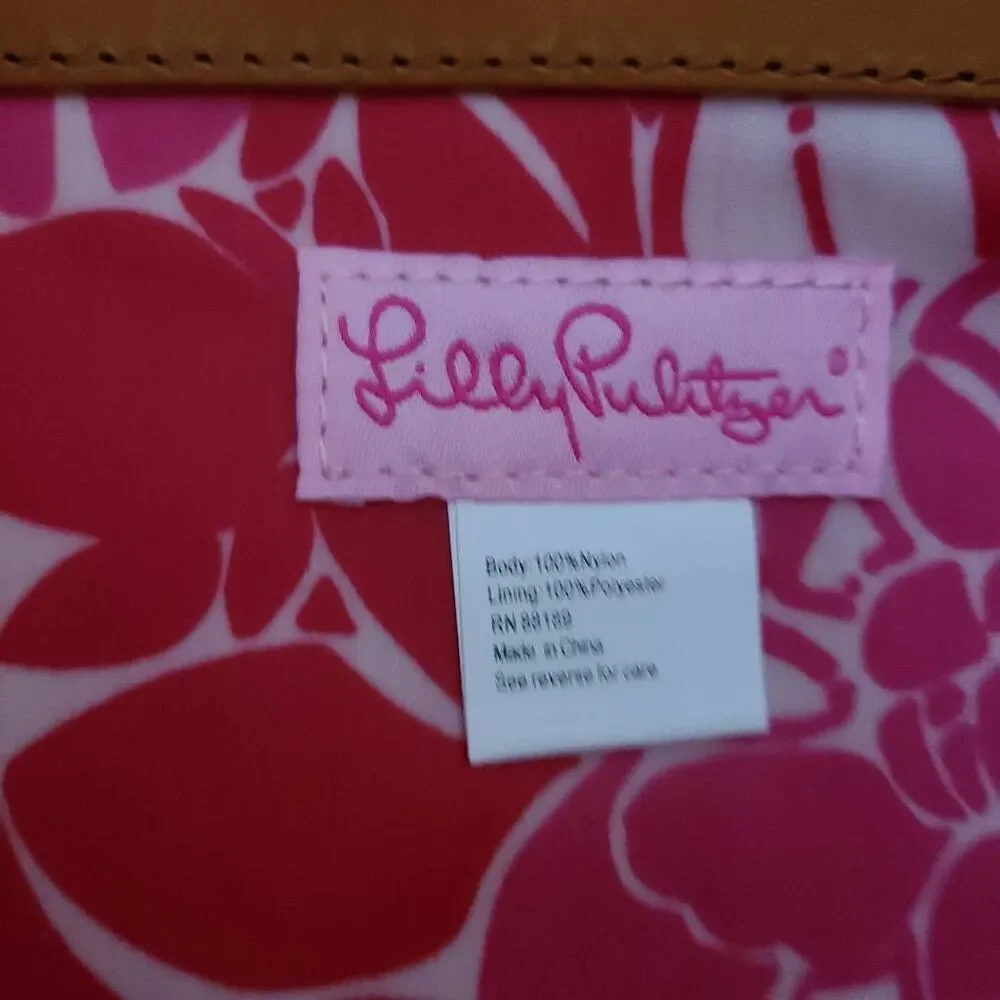 Lilly Pulitzer‎ Off The Wagon Quilted Green Canvas Tote Shoulder Bag NWT